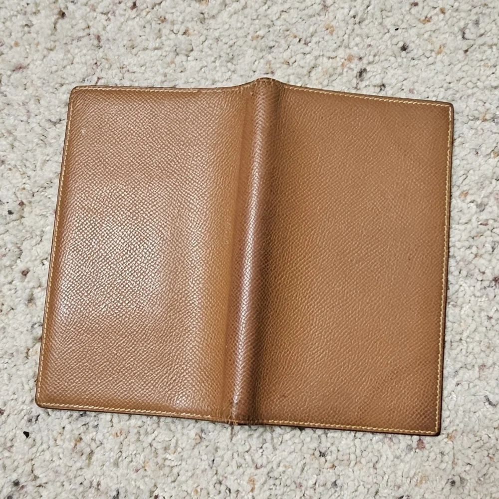 Hermès Tan Leather Flap Agenda Notebook Checkbook Wallet - Picture 4 of 10